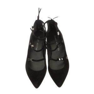 Stuart Weitzman Suede Pointed-Toe Flats